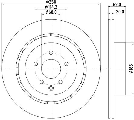 HELLA 8DD 355 122-261 - Jarrulevy inparts.fi