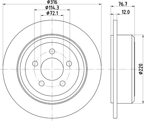 HELLA 8DD 355 122-221 - Jarrulevy inparts.fi