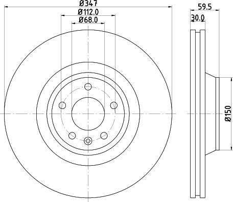 HELLA 8DD 355 122-732 - Jarrulevy inparts.fi