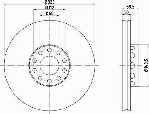 HELLA 8DD 355 106-701 - Jarrulevy inparts.fi