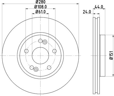 HELLA 8DD 355 127-741 - Jarrulevy inparts.fi