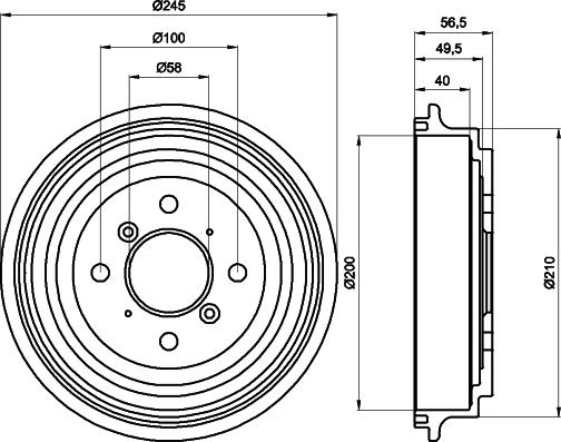 HELLA 8DT 355 300-571 - Jarrurumpu inparts.fi