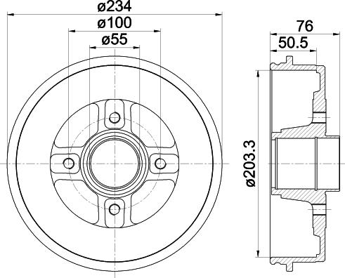 HELLA 8DT 355 300-641 - Jarrurumpu inparts.fi