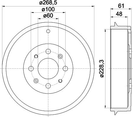 HELLA 8DT 355 300-651 - Jarrurumpu inparts.fi