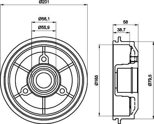 HELLA 8DT 355 300-051 - Jarrurumpu inparts.fi