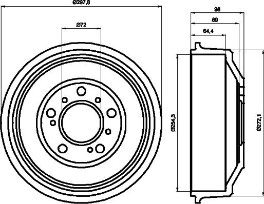 HELLA 8DT 355 300-061 - Jarrurumpu inparts.fi