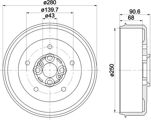 HELLA 8DT 355 300-881 - Jarrurumpu inparts.fi