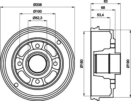 HELLA 8DT 355 300-351 - Jarrurumpu inparts.fi