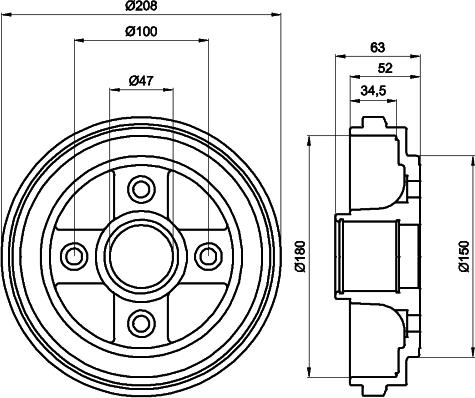 HELLA 8DT 355 300-381 - Jarrurumpu inparts.fi