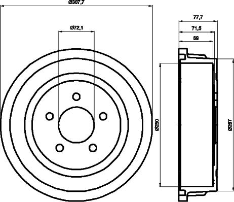 HELLA 8DT 355 300-721 - Jarrurumpu inparts.fi