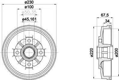 HELLA 8DT 355 301-941 - Jarrurumpu inparts.fi