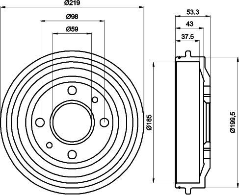 HELLA 8DT 355 301-961 - Jarrurumpu inparts.fi