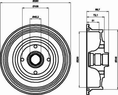 HELLA 8DT 355 301-601 - Jarrurumpu inparts.fi