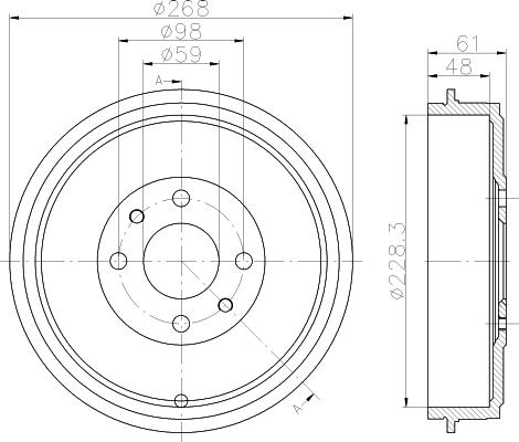 HELLA 8DT 355 301-091 - Jarrurumpu inparts.fi