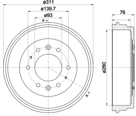 HELLA 8DT 355 301-841 - Jarrurumpu inparts.fi