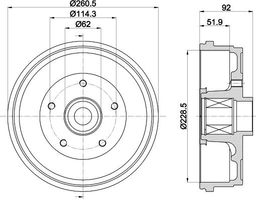 HELLA 8DT 355 303-401 - Jarrurumpu inparts.fi