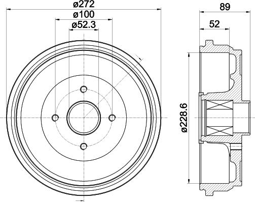 HELLA 8DT 355 303-111 - Jarrurumpu inparts.fi