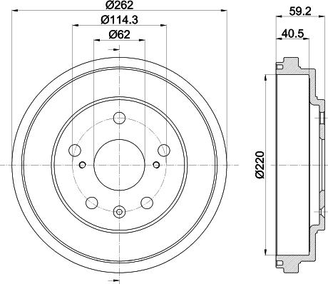 HELLA 8DT 355 303-391 - Jarrurumpu inparts.fi