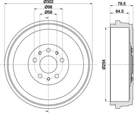 HELLA 8DT 355 303-341 - Jarrurumpu inparts.fi