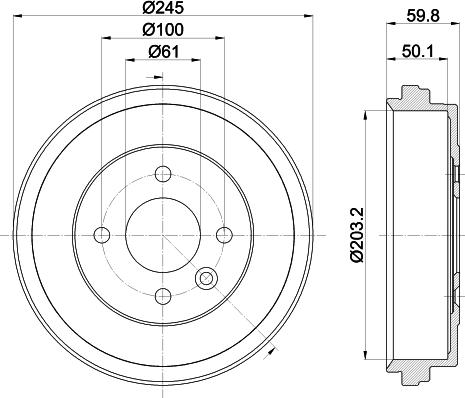 HELLA 8DT 355 303-381 - Jarrurumpu inparts.fi