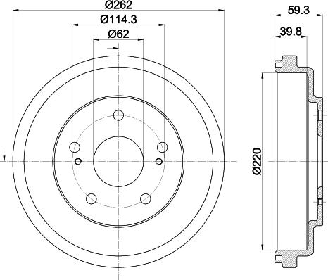 HELLA 8DT 355 303-241 - Jarrurumpu inparts.fi