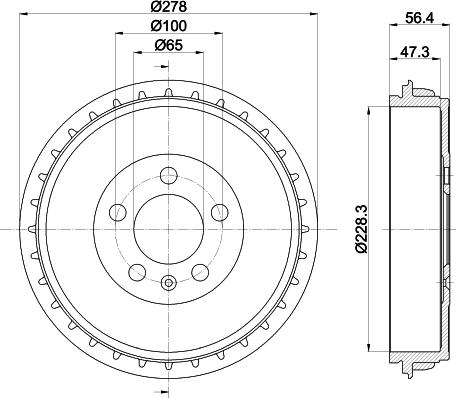 HELLA 8DT 355 303-251 - Jarrurumpu inparts.fi