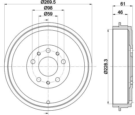 HELLA 8DT 355 303-211 - Jarrurumpu inparts.fi