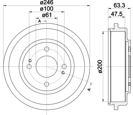 HELLA 8DT 355 302-401 - Jarrurumpu inparts.fi