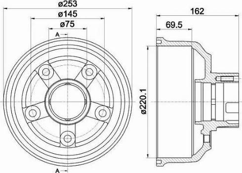 HELLA 8DT 355 302-411 - Jarrurumpu inparts.fi