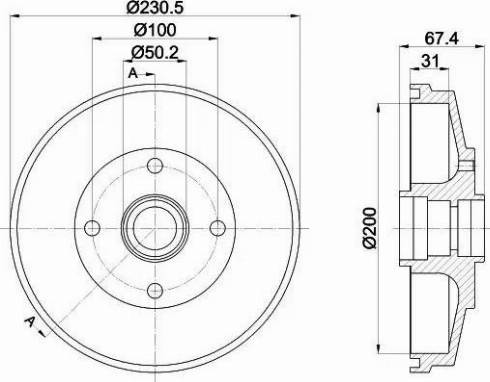 HELLA 8DT 355 302-641 - Jarrurumpu inparts.fi