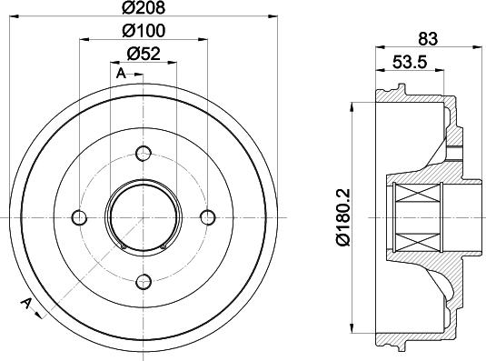 HELLA 8DT 355 302-801 - Jarrurumpu inparts.fi