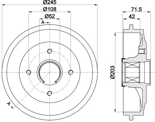 HELLA 8DT 355 302-741 - Jarrurumpu inparts.fi