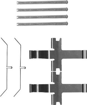 HELLA 8DZ 355 204-961 - Tarvikesarja, jarrupala inparts.fi