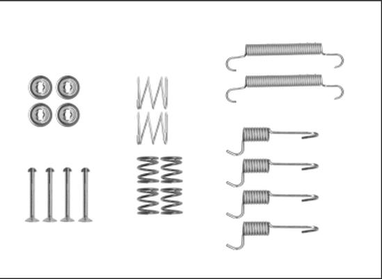 HELLA 8DZ 355 205-931 - Tarvikesarja, seisontajarru inparts.fi