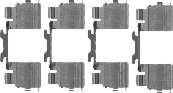 HELLA 8DZ 355 205-111 - Tarvikesarja, jarrupala inparts.fi