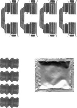 HELLA 8DZ 355 205-301 - Tarvikesarja, jarrupala inparts.fi