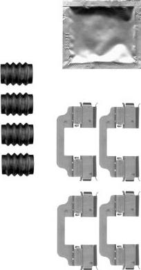 HELLA 8DZ 355 205-321 - Tarvikesarja, jarrupala inparts.fi