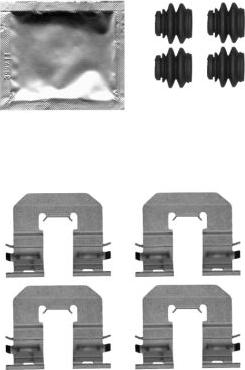 HELLA 8DZ 355 205-241 - Tarvikesarja, jarrupala inparts.fi