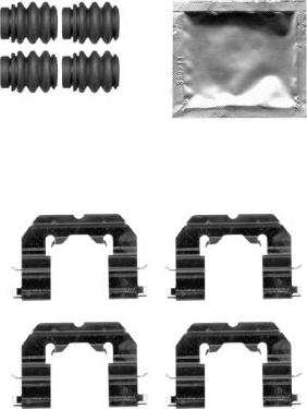 HELLA 8DZ 355 205-231 - Tarvikesarja, jarrupala inparts.fi