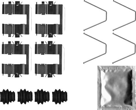 HELLA 8DZ 355 205-781 - Tarvikesarja, jarrupala inparts.fi