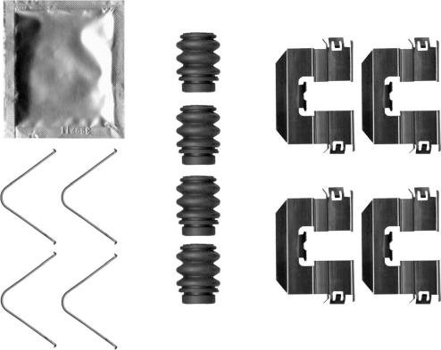 HELLA 8DZ 355 206-431 - Tarvikesarja, jarrupala inparts.fi