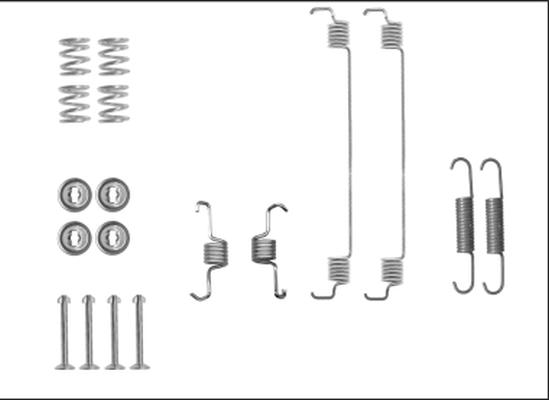 HELLA 8DZ 355 206-051 - Tarvikesarja, jarrukengät inparts.fi