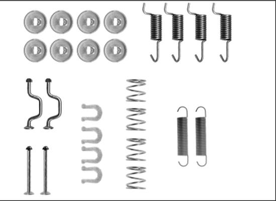 HELLA 8DZ 355 206-151 - Tarvikesarja, seisontajarru inparts.fi