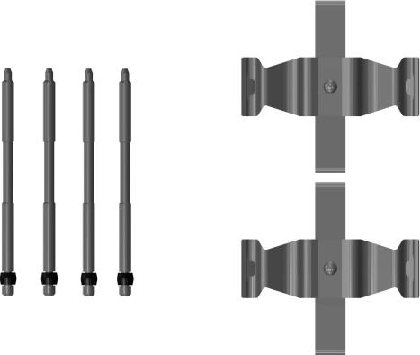 HELLA 8DZ 355 206-811 - Tarvikesarja, jarrupala inparts.fi