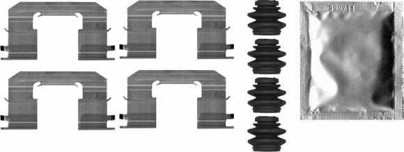 HELLA 8DZ 355 206-701 - Tarvikesarja, jarrupala inparts.fi