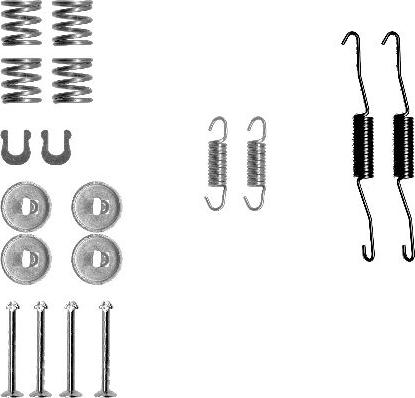 HELLA 8DZ 355 200-521 - Tarvikesarja, jarrukengät inparts.fi