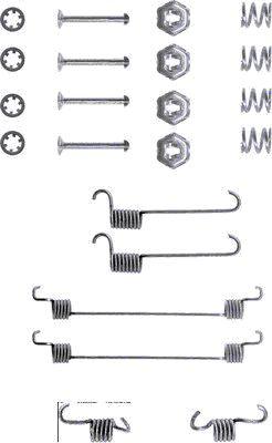 HELLA 8DZ 355 200-061 - Tarvikesarja, jarrukengät inparts.fi