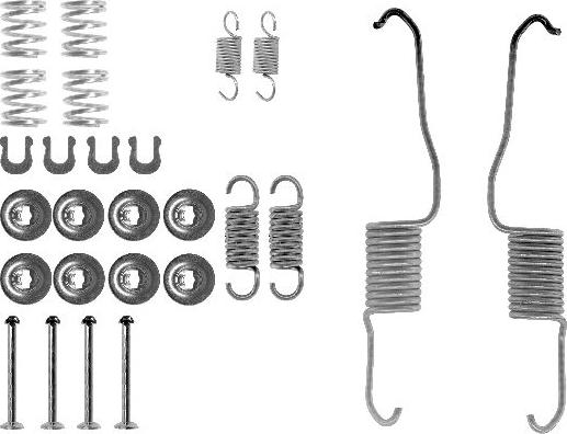 HELLA 8DZ 355 200-161 - Tarvikesarja, jarrukengät inparts.fi