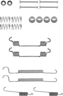 HELLA 8DZ 355 200-861 - Tarvikesarja, jarrukengät inparts.fi