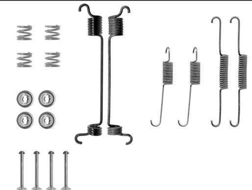 HELLA 8DZ 355 200-351 - Tarvikesarja, jarrukengät inparts.fi